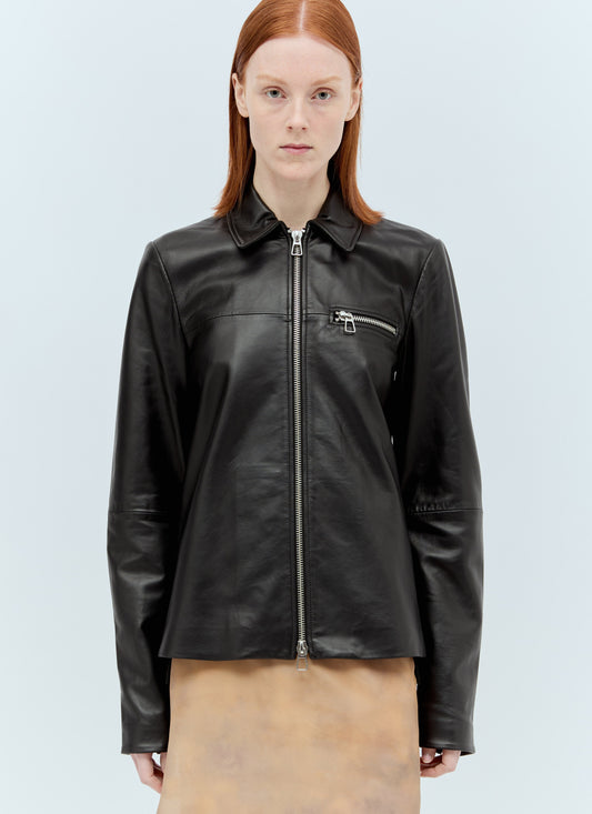 Sportmax Women Nappa Leather Jacket